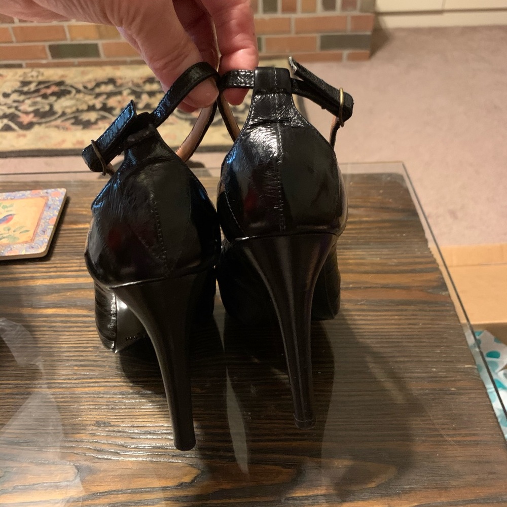 39.5 Derek Lam Black Leather Heels Made in Italy - Picture 6 of 13